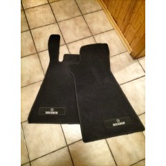 Alfombrillas originales de terciopelo negro BRABUS con volante a la izquierda (OEM) - Smart Roadster