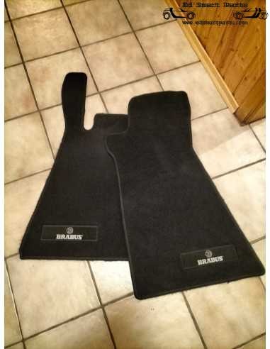 Alfombrillas originales de terciopelo negro BRABUS con volante a la izquierda (OEM) - Smart Roadster