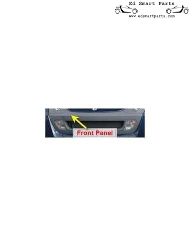 Smart Roadster front grille omlijsting met textuur zilvergrijs