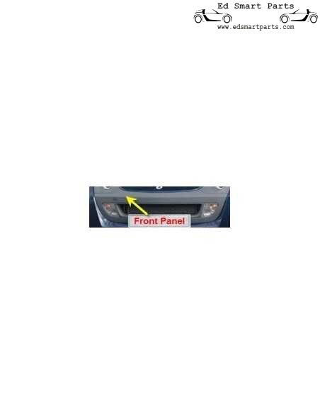 Cornice griglia anteriore testurizzata Smart Roadster grigio argento