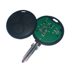 Sleutelhanger met drie knoppen, inclusief elektronica met blanco blad voor Smart Fortwo 450 & Roadster 452