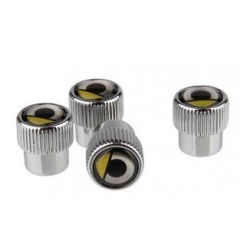 Colour chicken head logo'd aluminium tyre valve caps for your smart
