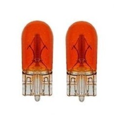 2x Amber Indicator Capless Car Bulbs 12V 5W