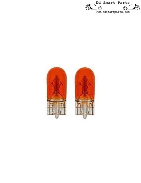 2x Amber Indicator Capless Car Bulbs 12V 5W