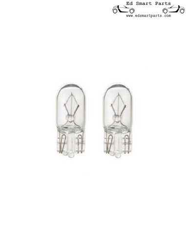 2x Lampadine per auto senza tappo con indicatore di direzione trasparente 12V 5W