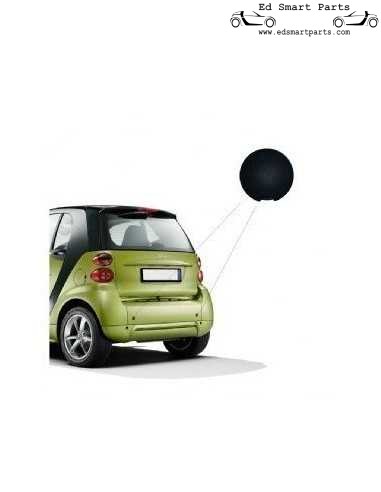 Cache œillet de remorquage Smart Fortwo 451 noir