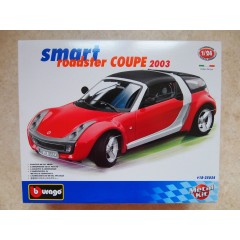 Smart Roadster Coupe red 2003 Cabrio construction Kit 1/24 Bburago