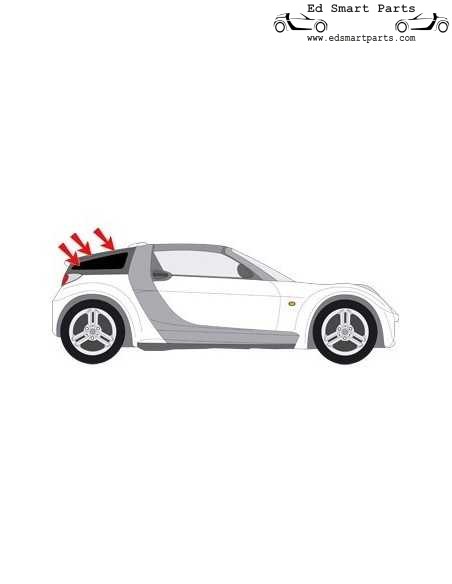 NUOVO Smart Roadster Coupe finestrino posteriore laterale destro