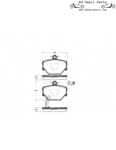 Front Brake Pads smart roadster 452 / fortwo 450/451