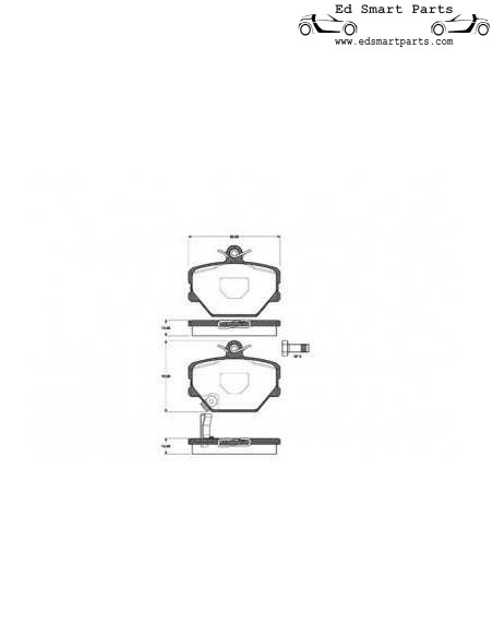 Pastiglie freno anteriori smart roadster 452 / fortwo 450/451