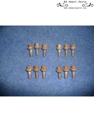 Set di 12 bulloni per ruote Smart Roadster OEM SMART
