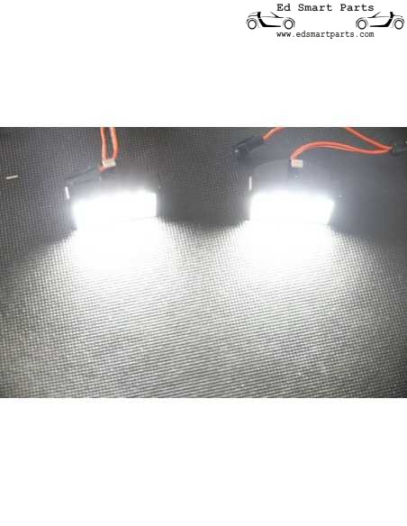 Kit d'éclairage de plaque d'immatriculation à LED Smart Roadster 452 sans erreur 6000k