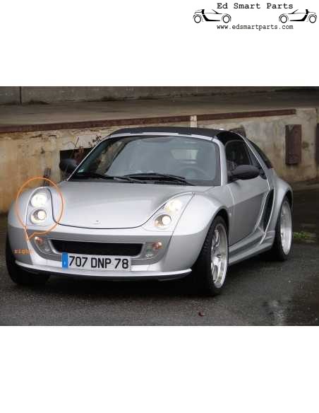 Cornice faro anteriore Smart Roadster Brabus Xclusive destra pronta per essere verniciata