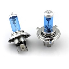 2x Dunlop H4 Halogen Xenon Light Bulb Super Bright Warm White 12v 55W 2