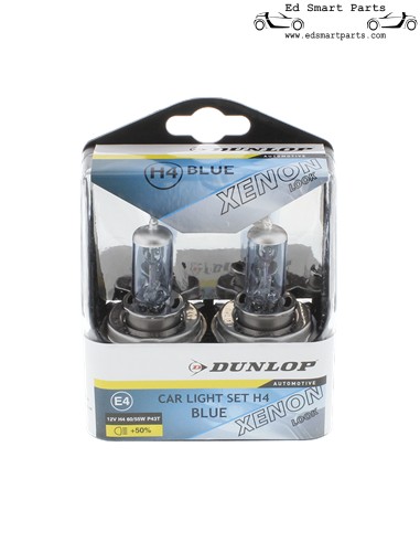 2x Dunlop H4 Halogeen Xenon Lamp Super Helder Warm Wit 12v 55W
