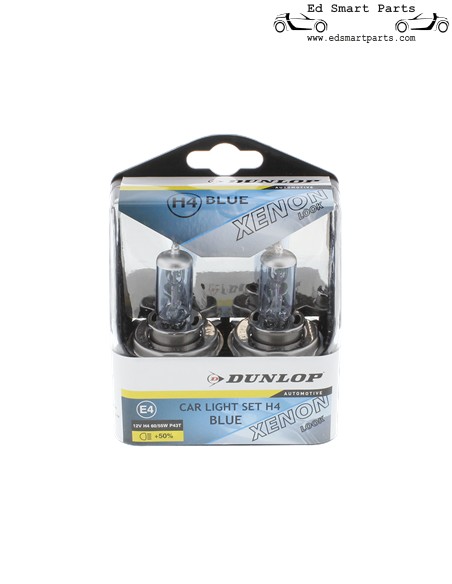 2x Dunlop H4 Halogeen Xenon Lamp Super Helder Warm Wit 12v 55W