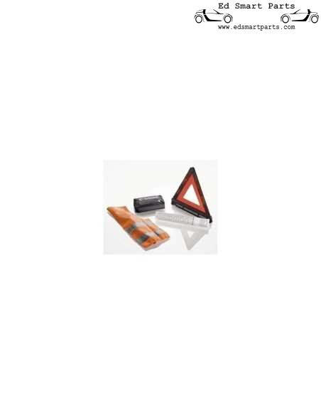 Hazard triangle, safety jacket, first aid kit