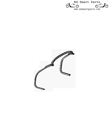 Smart Roadster 452 Front roof & door edge seal rubber