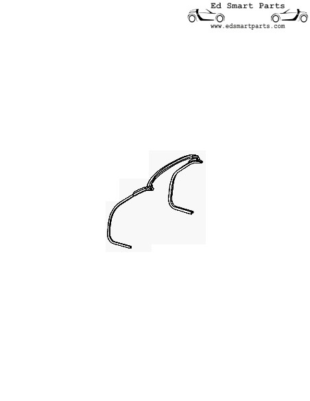 Smart Roadster 452 Front roof & door edge seal rubber