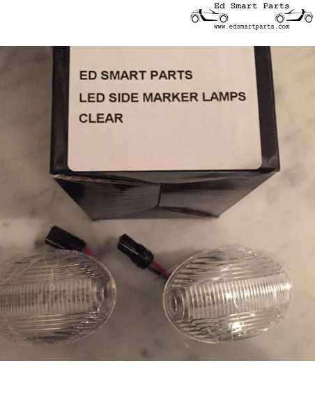 Nuevo par de intermitentes laterales LED con lente ahumada o transparente dinámicos o estándar para Smart Roadster 452 o ForTwo