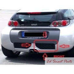Smart Roadster Brabus achterroostergedeelte dat uitlaat links of rechts afdekt