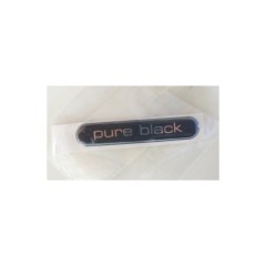 Plaque signalétique avec logo autocollant externe Smart Pure Black