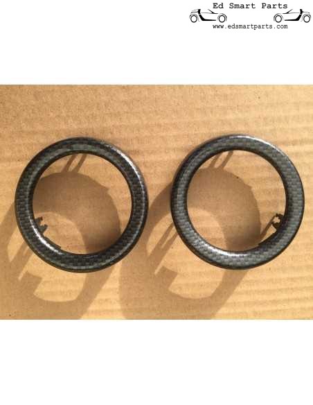 Bagues de finition pour tableau de bord Smart Roadster (paire) aspect carbone Brabus