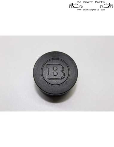 Juego de 16 tapacubos negros para tornillos de rueda Brabus aptos para ruedas Smart fortwo y forfour 453