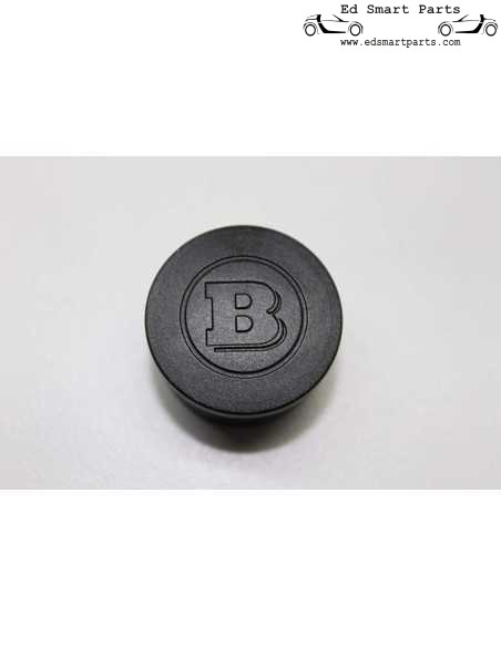Brabus black wheel bolt covers set of 16 suitable for Smart fortwo and forfour 453 wheels