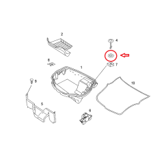 Nuovo gancio di sicurezza per bagagliaio anteriore Smart Roadster 452 per vano portaoggetti, anello di fissaggio da 7 mm