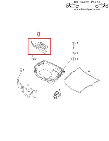 Neuer Smart Roadster 452 TRIM Gepäckraumteppich