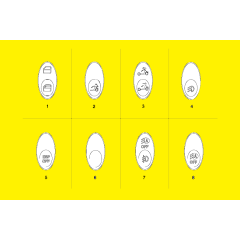 Botón interior interruptor ventanas, faros antiniebla, etc. Smart Roadster 452.