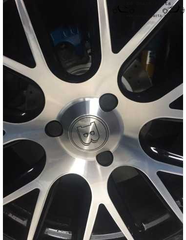 Conjunto de 16 capas de parafusos de roda pretas Brabus adequadas para rodas Smart fortwo e forfour 453