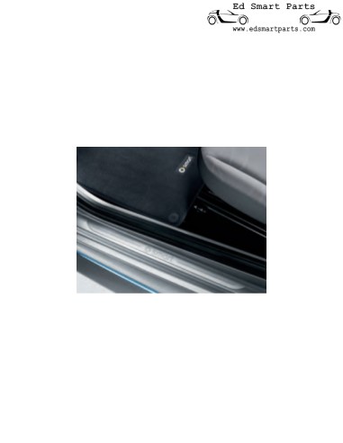 Originele Smart FORTWO 451 gepolijste zilveren kickplate-sierset