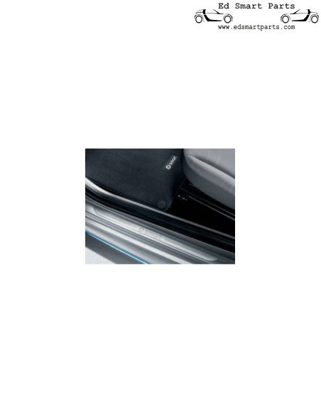 Ensemble de garnitures de seuil de porte en argent poli d'origine Smart FORTWO 451