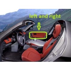 Panel de puerta Smart Roadster con garabatos rojos, izquierdo y derecho
