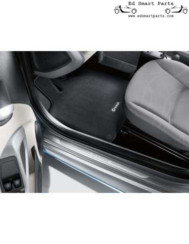 Smart FORTWO FORFOUR 453 Front Velour Floor Mats Black LHD