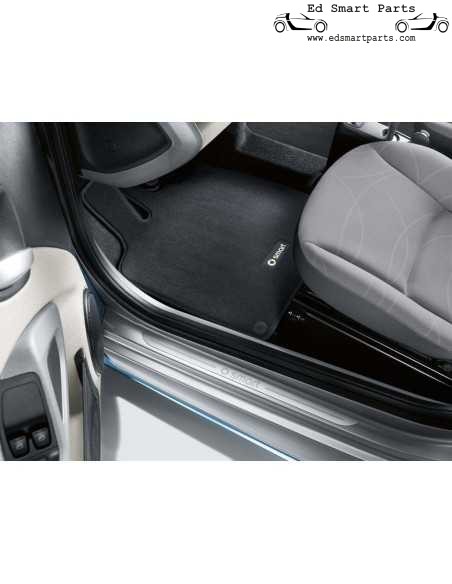 Smart FORTWO FORFOUR 453 Front Velour Floor Mats Black LHD