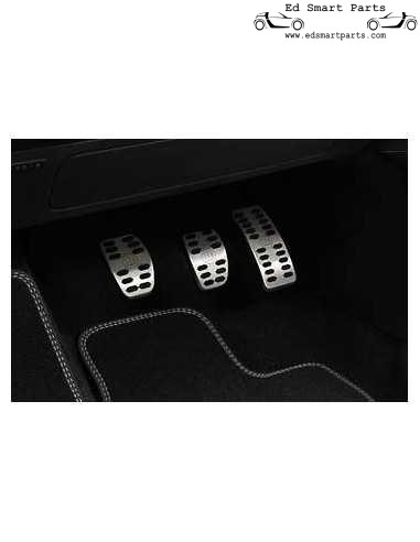 Smart Fortwo Forfour Brabus 453 Edelstahl Sportpedale für Schaltgetriebe