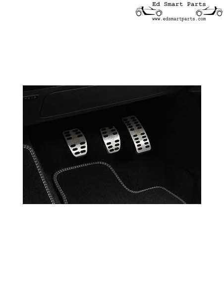 Smart Fortwo Forfour Brabus 453 Edelstahl Sportpedale für Schaltgetriebe