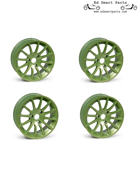 Nuovo set esclusivo di cerchi in lega leggera Smart Fortwo 451 da 12 raggi da 15 pollici