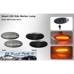 Nuovo Smart Forfour 453 coppia di indicatori di direzione laterali a LED con lenti fumé o trasparenti dinamiche o standard
