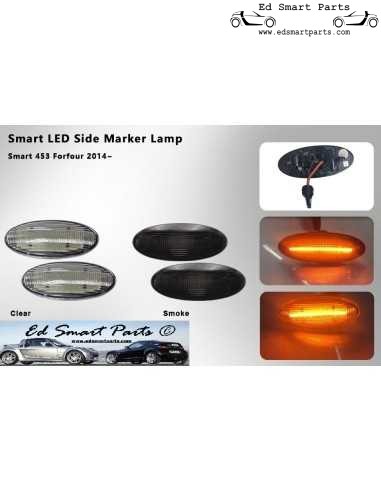Novo Smart Forfour 453 LED indicador lateral repetidor par fumaça ou lente transparente dinâmico ou padrão