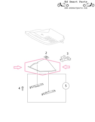 Nova alavanca de liberação do assento Smart Roadster 452 para 1 assento