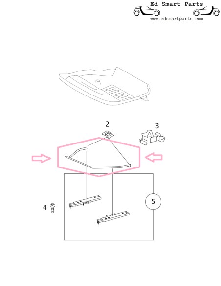Nouveau levier de déverrouillage de siège Smart Roadster 452 pour 1 siège