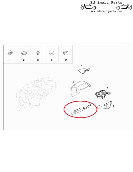 Smart Roadster 452 OBD cover saturn grey