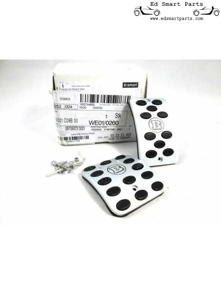 Pedales deportivos de aluminio Smart Roadster Brabus 452 en cromo cepillado