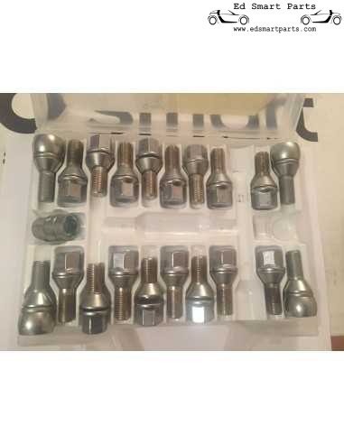 OEM smart Fortwo Forfour 453 antidiefstalbeveiliging voor wielen, set van 4, VERGRENDELBARE WIELBOUT