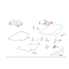 Neu Original Smart Roadster 452 Kerbendichtung Scharnier Heckklappe