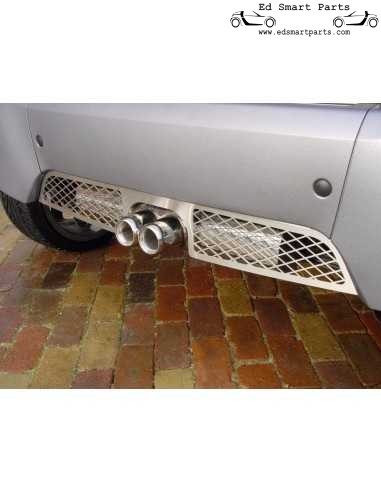 Genuine S-Mann ForTwo 450 Stainless Steel Rear Valance for Twin Exit Exhaust